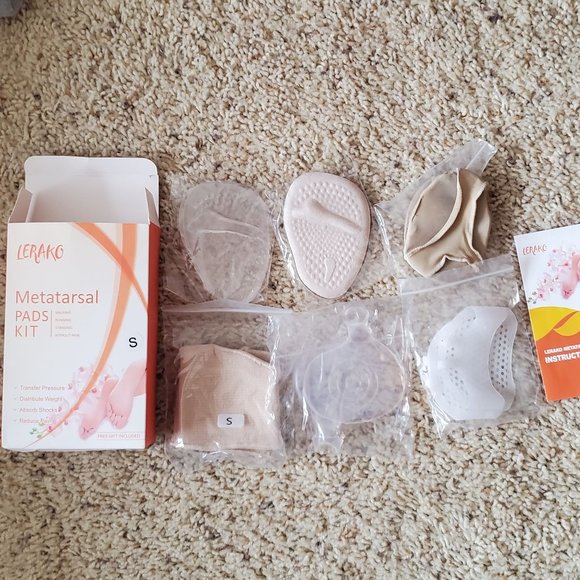 Metatarsal Pads Ball of Foot Kit, 12pcs size small Womens size 6  to 8 - Picture 1 of 11